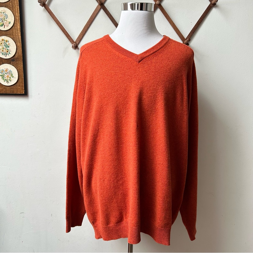 LL Bean Lambswool V-Neck Sweater